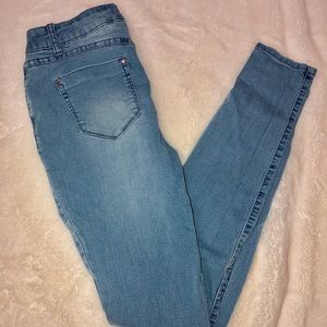 Light blue skinny jeans